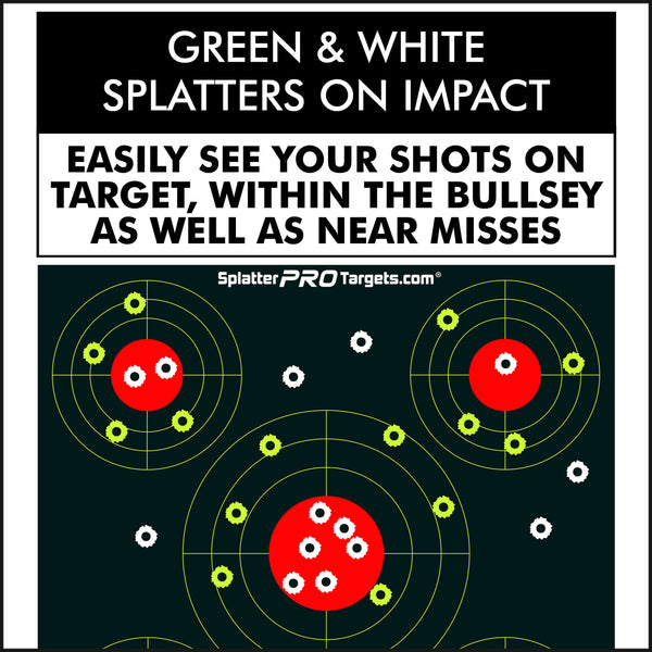 12×12 Multi Bullsey Splatter Target-10pk