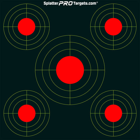 12×12 Multi Bullsey Splatter Target-10pk