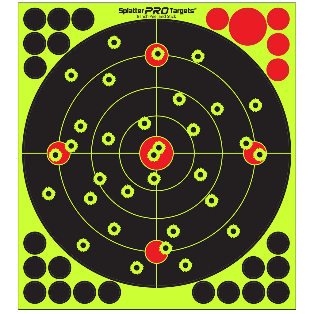 25-Pack 8-Inch Stick & Splatter Self-Adhesive Shooting Targets $8.99